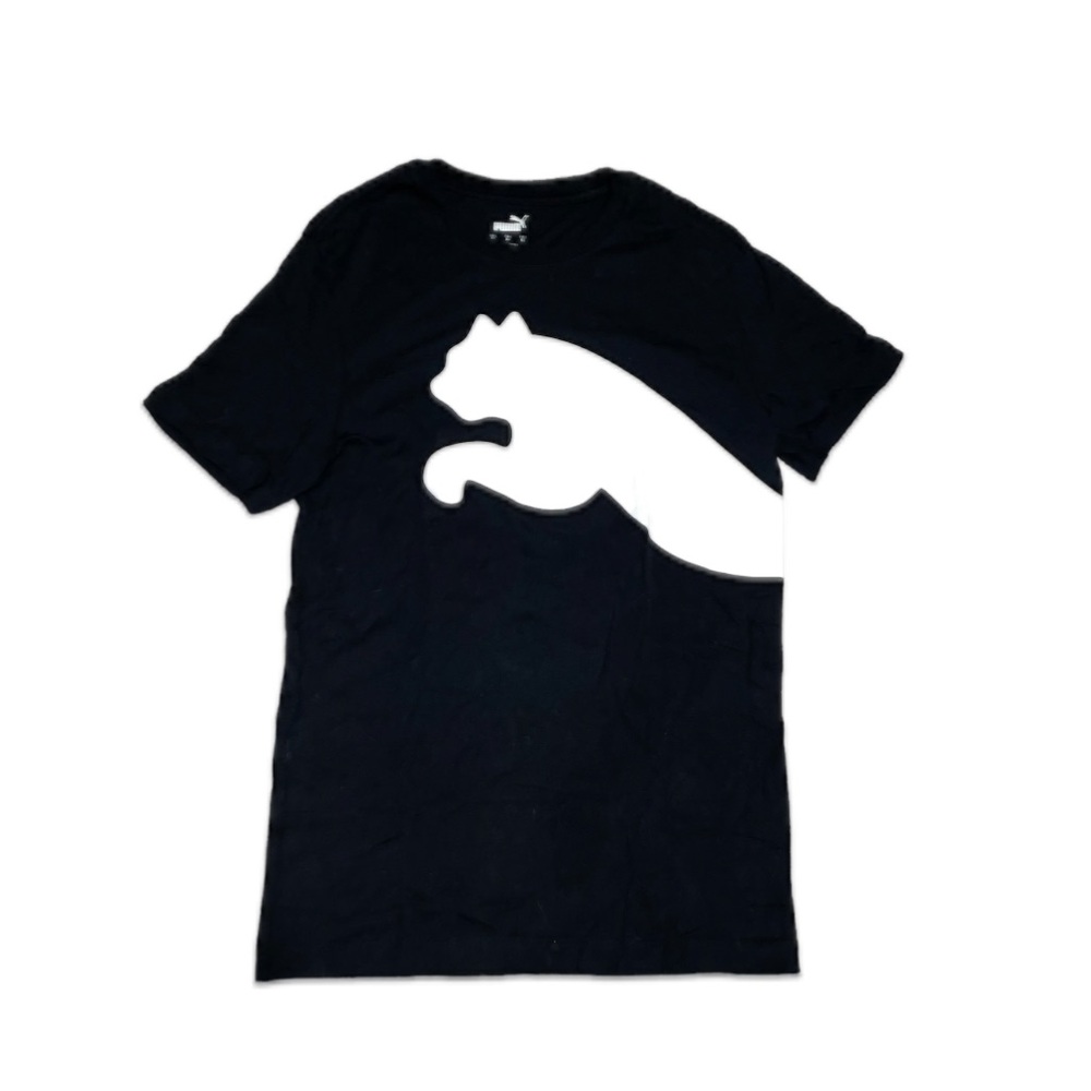 PUMA Black Men’s Oversized Logo T-Shirt